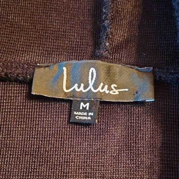 NEW Lulus Let's Make It Cozy Black Teddy Quarter Zip Hooded Tunic Jacket, Medium - Picture 6 of 8